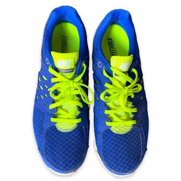 NIKE FLEX 2013 RUN Blue/Neon Sz10 W - Picture 1 of 10